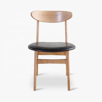 Chaise de restaurant en bois rembourrée en cuir en PU de style européen pour un design moderne et luxueux