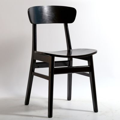 Chaise de restaurant en bois rembourrée en cuir en PU de style européen pour un design moderne et luxueux