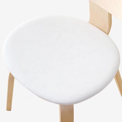 Chaise de salle à manger en bois de chêne avec tapis en PU à la mode