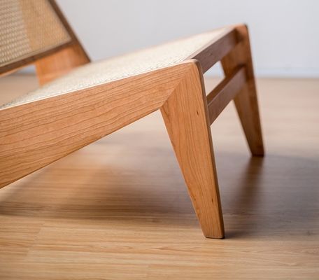 Design contemporain Meubles de maison Chaise en rotin tissé Chaise en bois massif pour espaces de loisirs Style contemporain