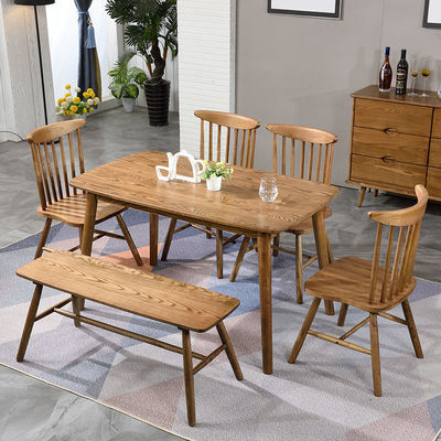 Table à manger en bois massif pour les mariages en bois