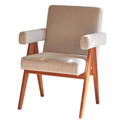 Pas de fauteuil plié Meubles de maison de dernière conception Chaise de salon rembourrée avec chaises d'accent en bois massif