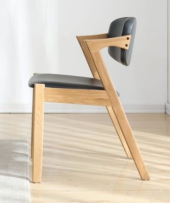 Emballage du courrier Y Lieux de loisirs Chaise en cuir en bois de chêne nordique Chaises de salle à manger en bois classique