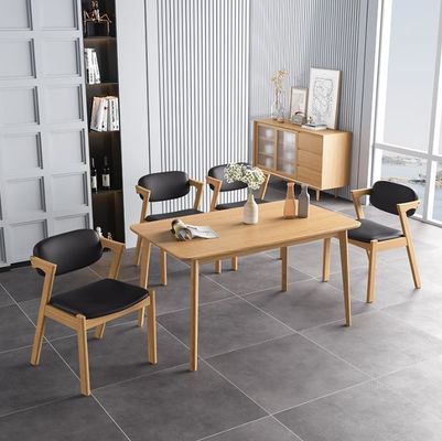 Emballage du courrier Y Lieux de loisirs Chaise en cuir en bois de chêne nordique Chaises de salle à manger en bois classique