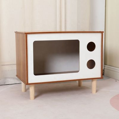 Moderne multi-fonctionnel nid en bois pour animaux de compagnie et armoire latérale pour les meubles de salon contemporains