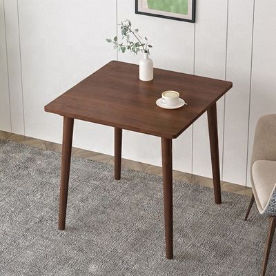 Couleur personnalisée Chambre à manger en bois massif Table à café carrée Moderne lumière de luxe Petite table carrée