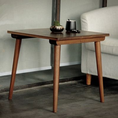 Couleur personnalisée Chambre à manger en bois massif Table à café carrée Moderne lumière de luxe Petite table carrée
