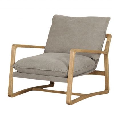 Meubles de salon Meilleur fauteuil en bois avec siège rembourrée et cadre en bois massif