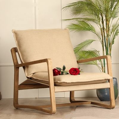 Meubles de salon Meilleur fauteuil en bois avec siège rembourrée et cadre en bois massif