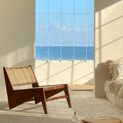 OEM/ODM Style moderne en rotin Chambre de séjour créative en bois Patio Chaise en rotin Chaise arrière Parfaite pour appartement