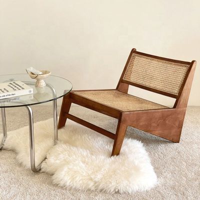OEM/ODM Style moderne en rotin Chambre de séjour créative en bois Patio Chaise en rotin Chaise arrière Parfaite pour appartement