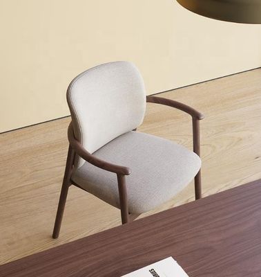 Accueil Meubles de luxe haut de gamme Nordique en bois massif en cendres courbées dossier haute densité éponge fauteuil à bras rembourrés