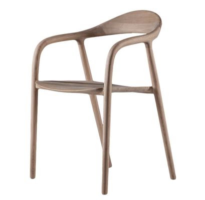Chaise à manger en bois massif moderne Structure en bois de cendres Noix/Chêne Finition du courrier Emballage