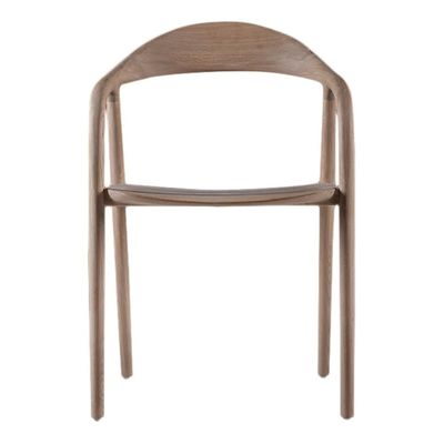 Chaise à manger en bois massif moderne Structure en bois de cendres Noix/Chêne Finition du courrier Emballage