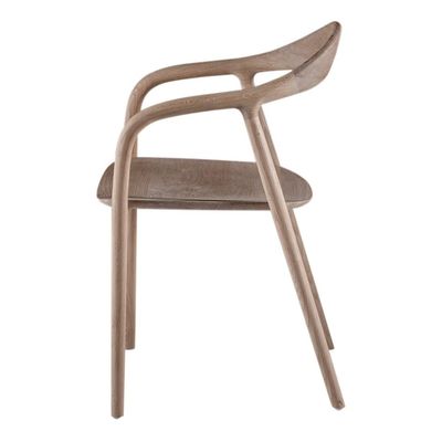 Chaise à manger en bois massif moderne Structure en bois de cendres Noix/Chêne Finition du courrier Emballage