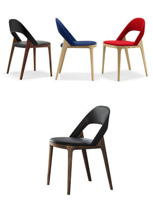 Chaise en bois nordique moderne pour la conception de meubles restaurant salle à manger rembourrée