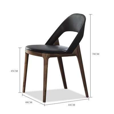 Chaise en bois nordique moderne pour la conception de meubles restaurant salle à manger rembourrée