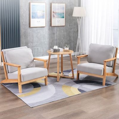 Couchette unique en bois massif Nordic Morden Chaise de bras de loisirs en bois