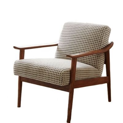 Chaise de salon spécifique à l'hôtel avec accoudoir en cuir et tissu de velours