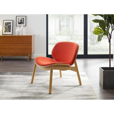 Siège en tissu confortable Chaise en bois pour hôtel Restaurant Salle de séjour Café en design moderne nordique