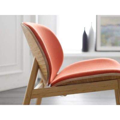 Siège en tissu confortable Chaise en bois pour hôtel Restaurant Salle de séjour Café en design moderne nordique
