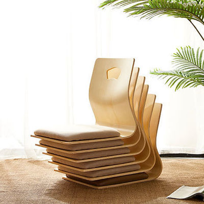 Chaise tatami en bois empilable confortable de style japonais Chaise de loisirs sans jambes accent tatami empilable en bois japonais