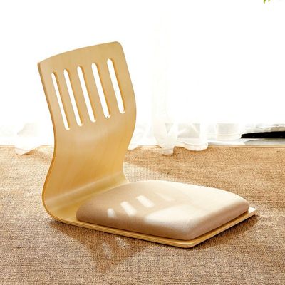 Chaise tatami en bois empilable confortable de style japonais Chaise de loisirs sans jambes accent tatami empilable en bois japonais