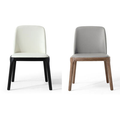 Chaise de salle à manger en tissu de luxe gris nordique de style moderne de luxe