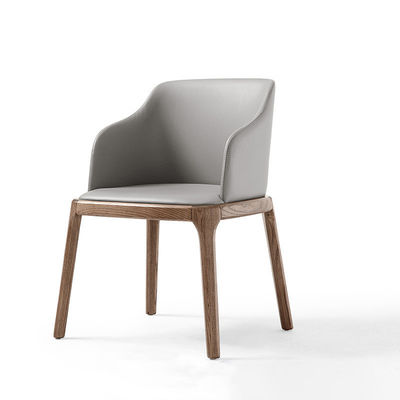 Chaise de salle à manger en tissu de luxe gris nordique de style moderne de luxe