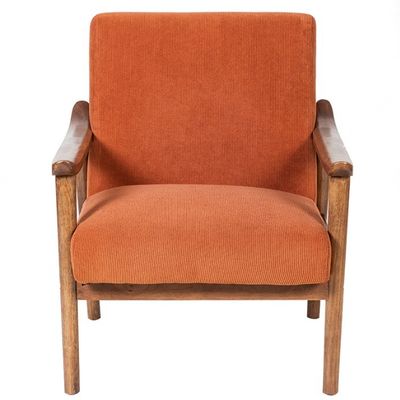 Emballage du courrier personnalisé Chaise de canapé unique tapissée nordique Chaise de fauteuil en bois et en tissu avec tapissage personnalisé