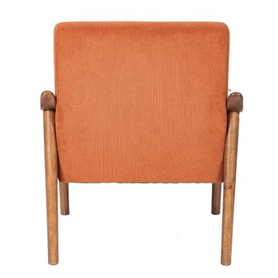 Emballage du courrier personnalisé Chaise de canapé unique tapissée nordique Chaise de fauteuil en bois et en tissu avec tapissage personnalisé