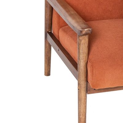 Emballage du courrier personnalisé Chaise de canapé unique tapissée nordique Chaise de fauteuil en bois et en tissu avec tapissage personnalisé