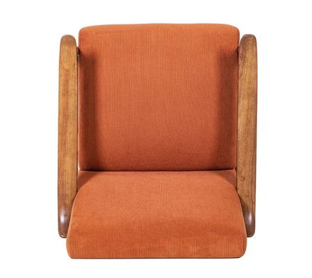 Emballage du courrier personnalisé Chaise de canapé unique tapissée nordique Chaise de fauteuil en bois et en tissu avec tapissage personnalisé