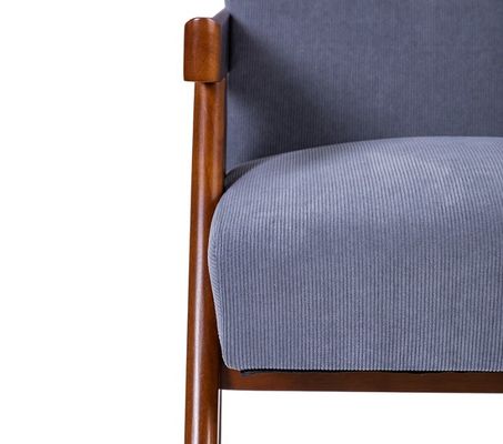 Chaise de fauteuil en bois et en tissu personnalisée Nordique Chaise de canapé unique rembourrée personnalisée