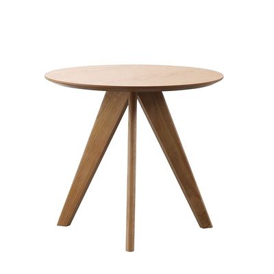 Accueil Meubles modernes Designs hauteur réglable Table à café Restaurant Table à manger ronde en bois massif