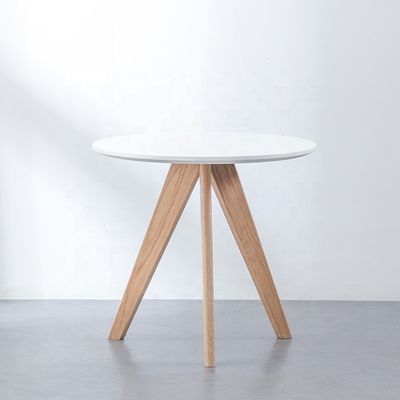 Accueil Meubles modernes Designs hauteur réglable Table à café Restaurant Table à manger ronde en bois massif