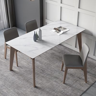 Table à manger en bois massif pour chambre à coucher et salle à manger