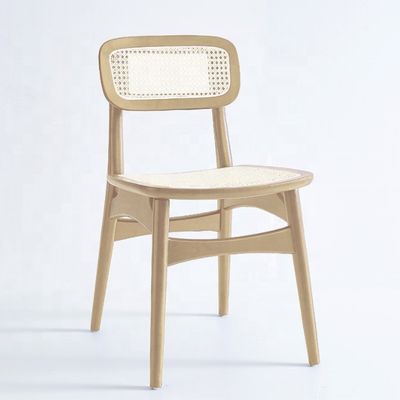 Chaises de salle à manger réglables en rotin en bois avec design moderne et bois de cendres
