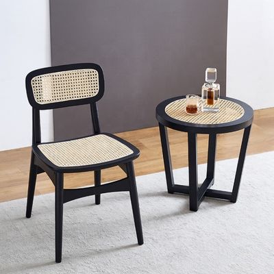 Chaises de salle à manger réglables en rotin en bois avec design moderne et bois de cendres