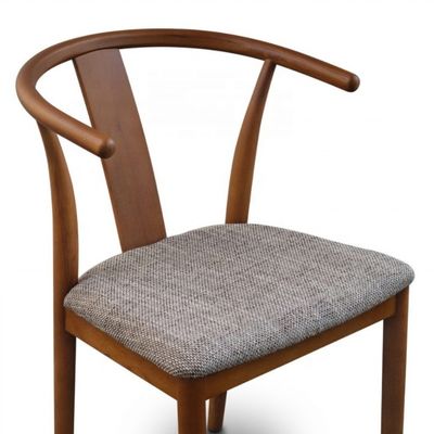 Vintage meubles de café en bois massif Dining Wishbone Chaise avec coussin et acajou Finition garantie de deux ans