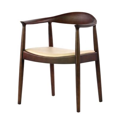 Cadre en bois massif repos de bras de loisirs Chaises à manger en design moderne pour les meubles de chambre et de salon