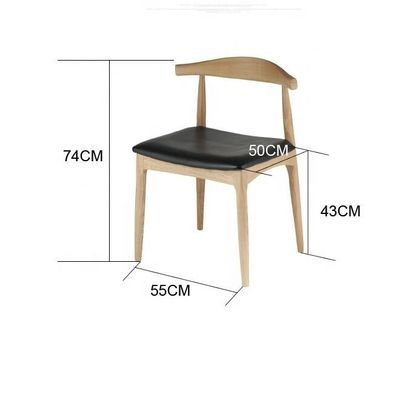 Cadre en bois massif repos de bras de loisirs Chaises à manger en design moderne pour les meubles de chambre et de salon