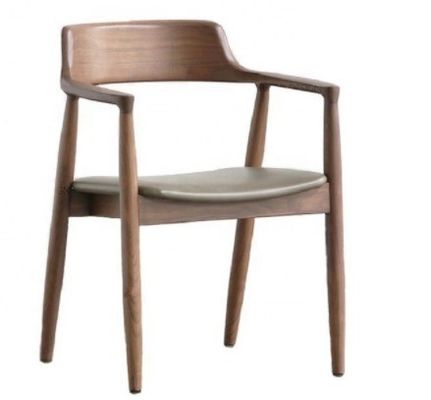 Meubles de salle à manger Retour de bras Repose-bras Chaise à manger en bois pour le style moderne de luxe