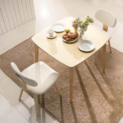 Chaise à manger en bois de chêne en cuir PU rembourrée en tissu avec équipement de salle à manger en option