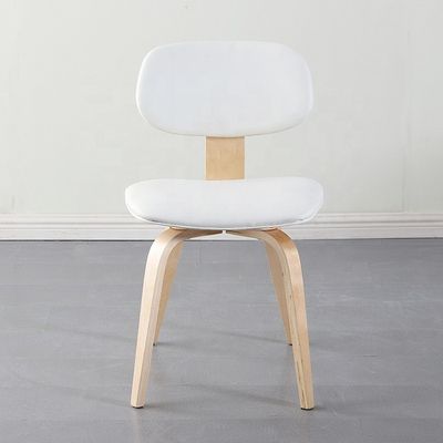 Chaise à manger en bois de chêne en cuir PU rembourrée en tissu avec équipement de salle à manger en option