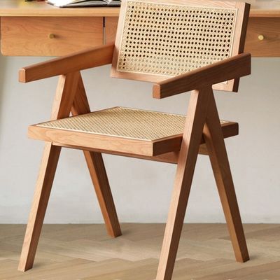 Chaise en coton de rotin en tissu rembourrée confortable pour la cuisine à domicile et au restaurant