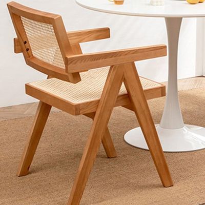 Chaise en coton de rotin en tissu rembourrée confortable pour la cuisine à domicile et au restaurant