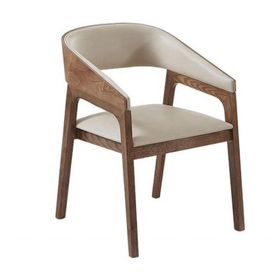 Meubles de salle à manger moderne en bois de chêne/chêne chaise de bras rembourrée pour hôtel et restaurant