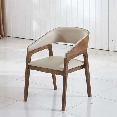 Meubles de salle à manger moderne en bois de chêne/chêne chaise de bras rembourrée pour hôtel et restaurant