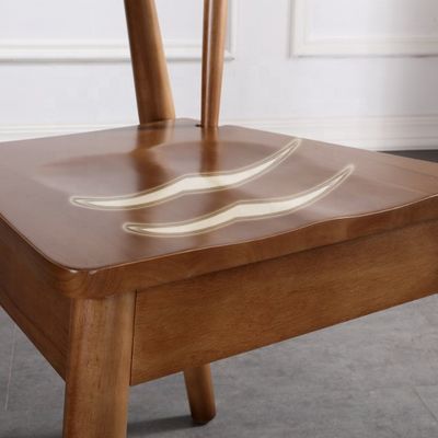 Chaise à manger nordique moderne en bois de noyer noir pour l'Europe de luxe Restaurant Hôtel Meubles de salon de style design